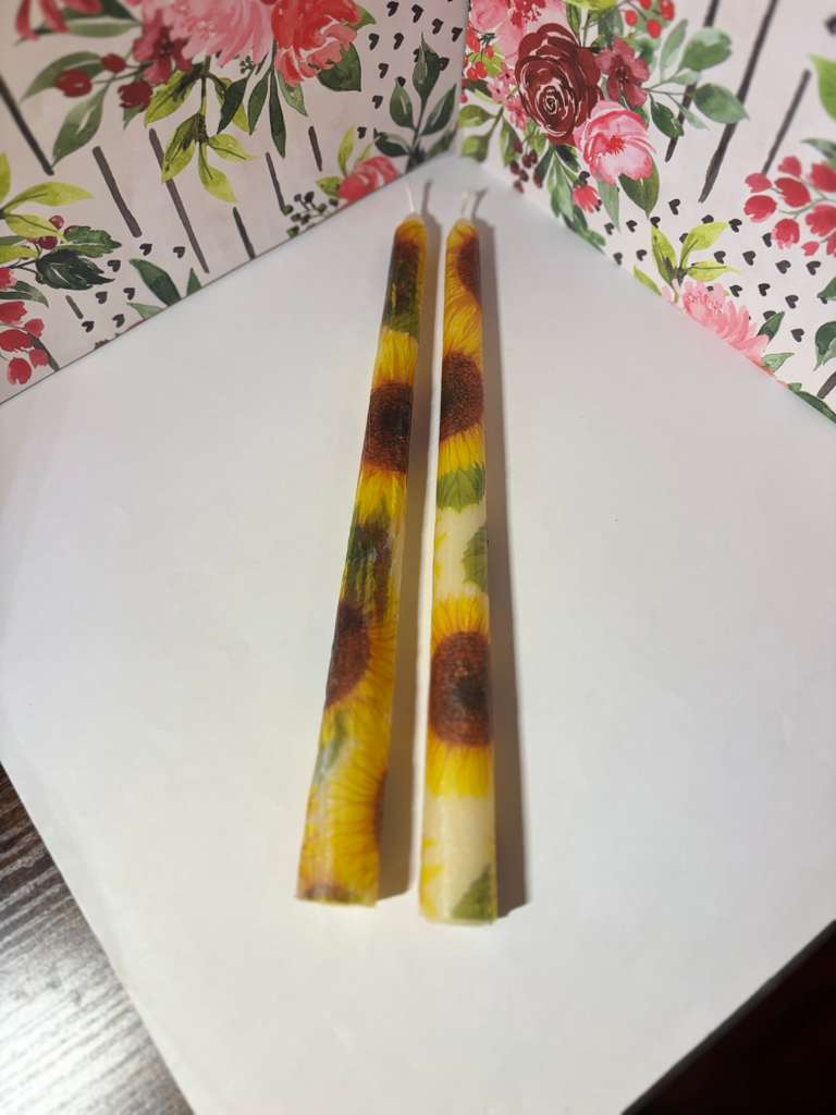 Sunflower candles